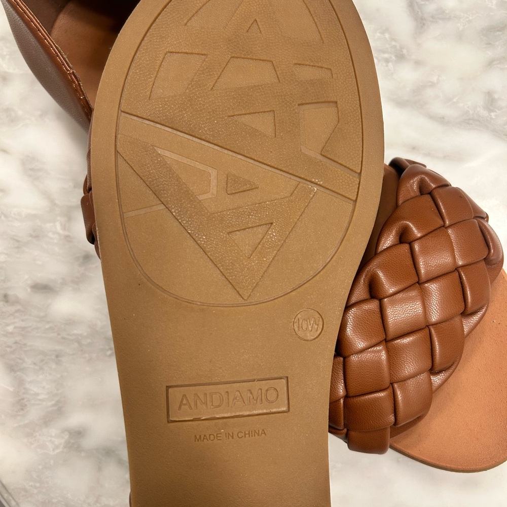 Slip on open toe sandals